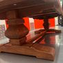 Rustic Solid Wood Trestle Coffee Table Image 4