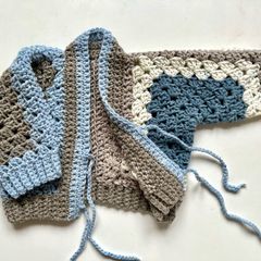 Baby Cardigan 3-6 m/o Handmade Crochet