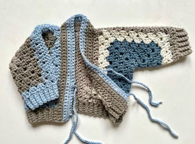 Baby Cardigan 3-6 m/o Handmade Crochet