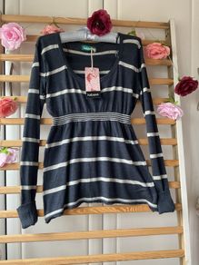 jumper Bnwt size 12 stripe 100% cotton jumper