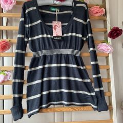 jumper Bnwt size 12 stripe 100% cotton jumper