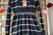 jumper  Bnwt size 12 stripe scoop neck hollister inspired