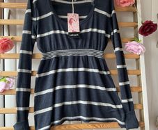 jumper  Bnwt size 12 stripe scoop neck hollister inspired