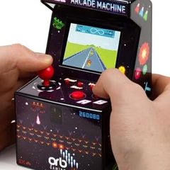Mini Arcade Machine, 240 Built-In 8-Bit Games, 2.5 Full Colour Screen, 8-Way Joystick, Handheld Retro Games Console