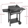 BBQ Barbecue Grill Outdoor Compact Smoker Barbeque Charcoal BBQ Grill Smoker with Side Shelves Temperature Gauge, Warming Rack, and Air Vents for Camping and Garden Image 3