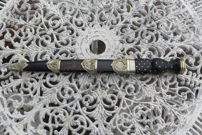 Traditional Scottish Dirk with Thistle Scabbard Fittings