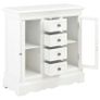 Sideboard White 70x28x70 cm Solid Pine Wood Image 3