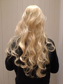 Long blond curly hair Wig