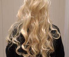 Long blond curly hair Wig