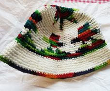 Peruvian wool hat with brim One size. New