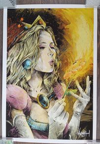Super Mario Princess Peach Screen Print Art Poster Limited Edition