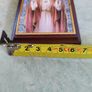 Antique WOOD Miniature OF Jesus wood Plaque. Image 5