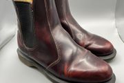 Women's DR MARTENS Flora Genuine Leather Chelsea Ankle Boots UK 5 EU 38 Cherry