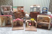 Sylvanian cottage car big toy bundle
