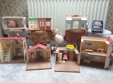 Sylvanian cottage car big toy bundle