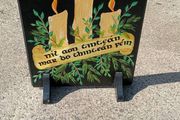 Double Sided Hand Painted Wooden Fire screen