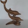 Lovely vintage brass dolphins couple Image 4