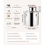 13.2 Gal / 50 L Stainless Steel Water Alcohol Distiller with Copper Coil, Home Brewing Refining Fermentation Kit with Thermometer & Pump Image 5