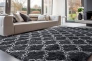 240x300cm, Grey Area Rugs for Bedroom, Washable Anti Slip Extra Large Shaggy Soft Rug Fluffy Modern Floor Carpets Mat Beside Carpet for Kids Living Room
