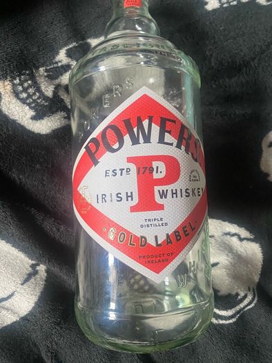 Powers Whiskey gold Label empty bottle 1 L