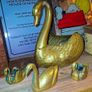 Vintage brass swan ornaments Image 2