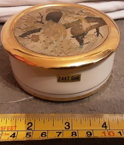 peacock design trinket box