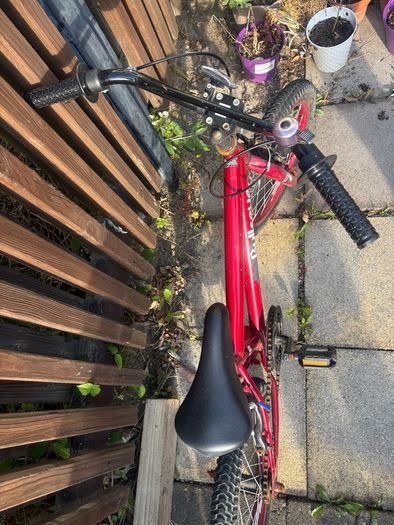 red Bullseye kids bike  18-inch wheels