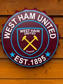 West Ham metal wall bottle cap
