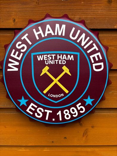 West Ham metal wall bottle cap