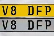 PREMIUM Pair Plain Pressed Number Plate Metal Embossed German Style