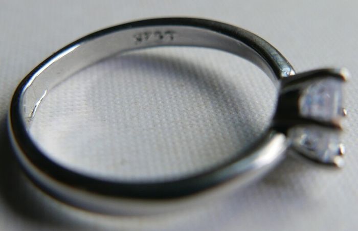 Vintage Sterling Silver 925  Ring size P - 2,16g