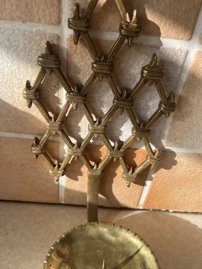 Vintage Solid brass sconce Wall Mount Pillar Candle holder