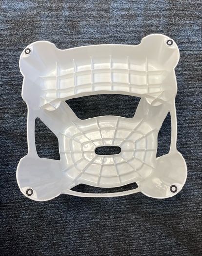 2 Step White Plastic Stool