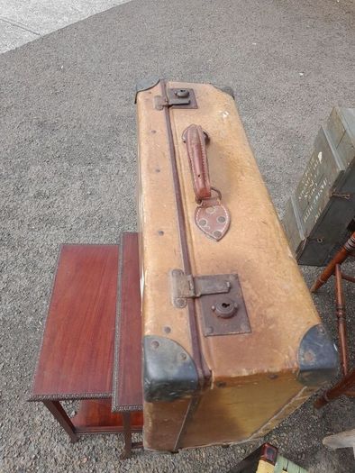 Vintage Suitcase with Railway Labels