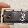 Black leather belt in the style of designer Image 8