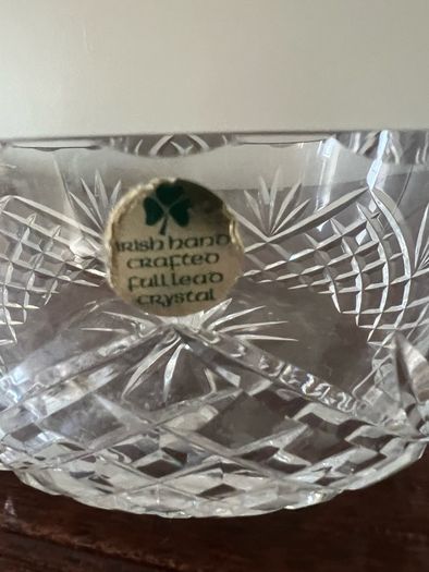 Cut glass crystal bowl
