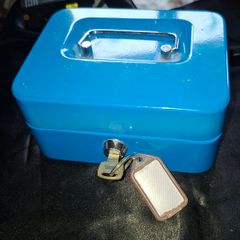2 Metal Cash Boxes with Key, small is 20 and Large 25euro, or 40 for 2, Postage Available or Collection,