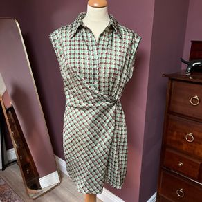 Mango NEW Geometric Print Shirt Mini Dress Small