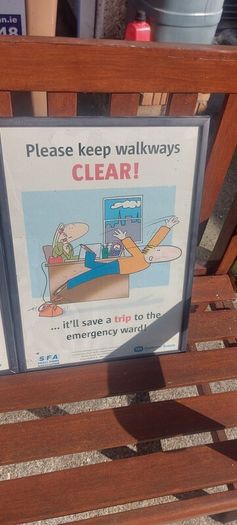 2 x framed safety pictures for ESB illustrated images,,,buyer collects, nice for any advertising wall display,,one glass broke on one picture,but can be easy replace ,,sold as seen,I reckon 80s 90s