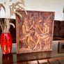 Vintage Hand Carved Deep Relief Large Wooden Wall Art Panel Tribal Village Scene Story Board Image 6