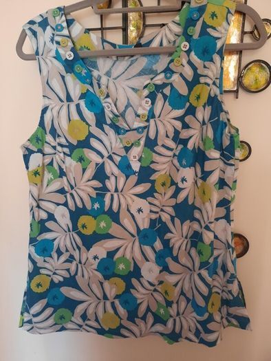 100% Linen MODA Sleeveless Top , UK 18 , Excellent Condition