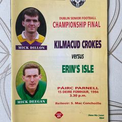 Kilmacud Crokes v Erin's Isle final 94 GAA Programme