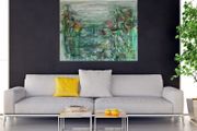 LARGE ORIGINAL ART Original Abstract Landscape Pondscape Irish Art
