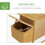 Small Chicken Coop with Run Hen House Poultry Nesting Box Natural150.5 x 54 x 87cm Image 5