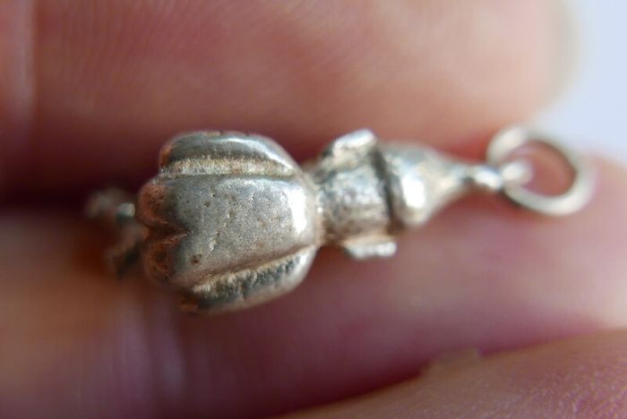 Vintage Sterling Silver 925 Good Luck Leprechaun/Irish Elf Charm Thumb Up Charm , Pendant ( 25 each)
