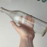 221 - John Power and Son Vintage Clear Glass Decorative Collectible Cork Top Whiskey Bottle Image 3