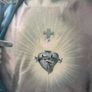 Vintage Framed Devotional Print of the Sacred Heart of Jesus Image 3