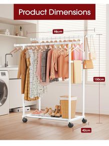 Clothes rail Double rod