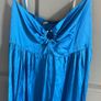 Zara blue silky midi dress Image 2