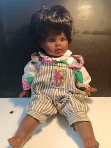 Rare 1986 21" Max Zapf Black Doll